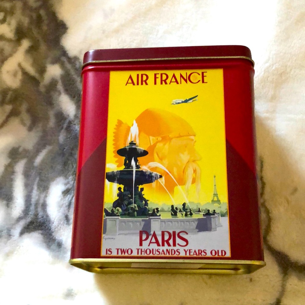 Y2K repro Air France Paris Tin